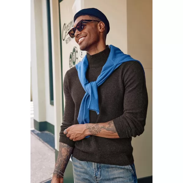 PJ PAUL JONES Men's Mock Turtleneck Sweater Long Sleeve Undershirts Wool Blend Pullover Sweaters