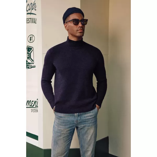 PJ PAUL JONES Men's Mock Turtleneck Sweater Long Sleeve Undershirts Wool Blend Pullover Sweaters