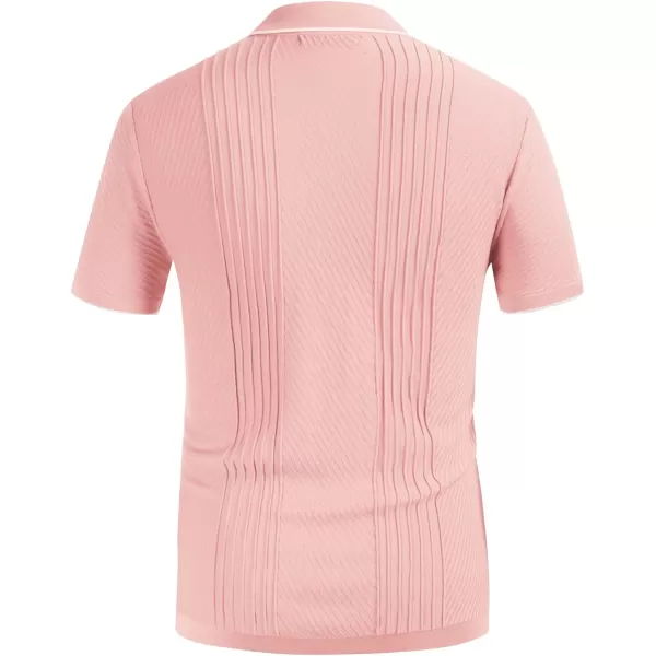 PJ PAUL JONES Men's Polo Shirt Button Down Knit Shirt Casual Summer Beach Golf Polo