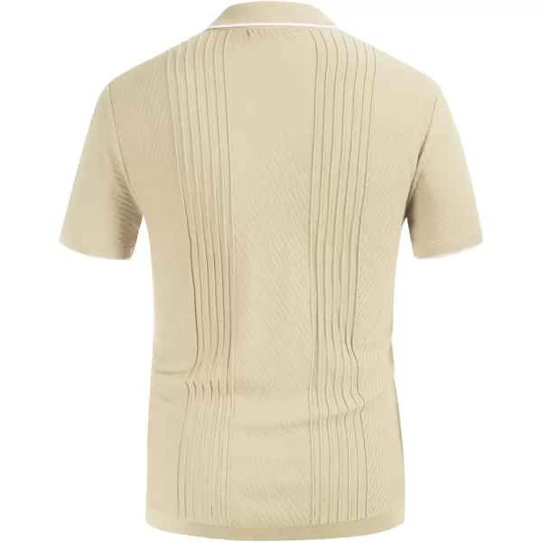PJ PAUL JONES Men's Polo Shirt Button Down Knit Shirt Casual Summer Beach Golf Polo
