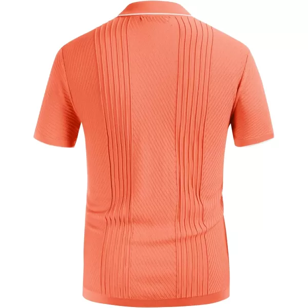 PJ PAUL JONES Men's Polo Shirt Button Down Knit Shirt Casual Summer Beach Golf Polo