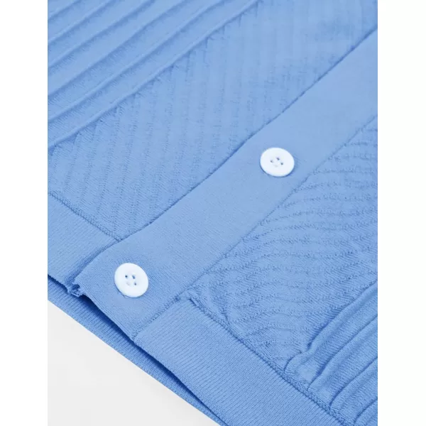 PJ PAUL JONES Men's Polo Shirt Button Down Knit Shirt Casual Summer Beach Golf Polo