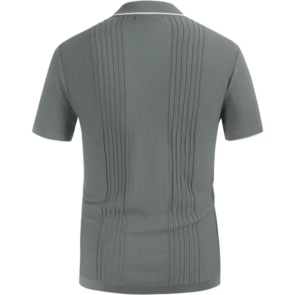 PJ PAUL JONES Men's Polo Shirt Button Down Knit Shirt Casual Summer Beach Golf Polo
