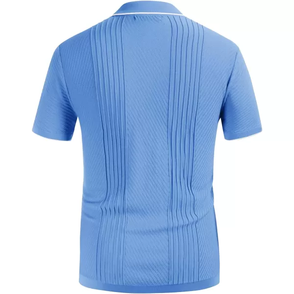 PJ PAUL JONES Men's Polo Shirt Button Down Knit Shirt Casual Summer Beach Golf Polo
