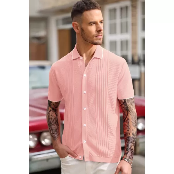 PJ PAUL JONES Men's Polo Shirt Button Down Knit Shirt Casual Summer Beach Golf Polo