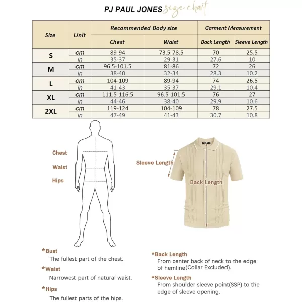 PJ PAUL JONES Men's Polo Shirt Button Down Knit Shirt Casual Summer Beach Golf Polo