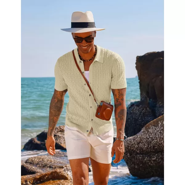 PJ PAUL JONES Men's Polo Shirt Hollowed-Out Textured Casual Knitted Golf Shirt