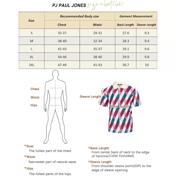 PJ PAUL JONES Mens Polo Shirt Short Sleeve Performance Golf Polo Shirts Daily CasualWear