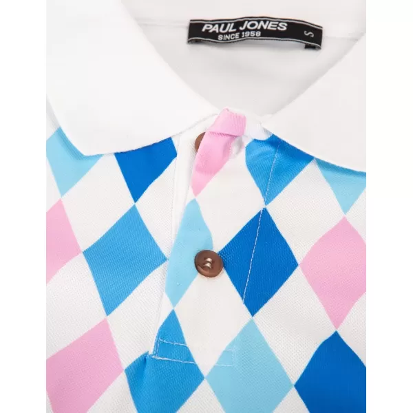 PJ PAUL JONES Mens Polo Shirt Short Sleeve Performance Golf Polo Shirts Daily CasualWear