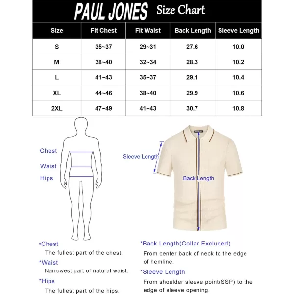 PJ PAUL JONES Men's Polo Shirt Vintage Short Sleeve Knit Shirt Casual Lightweight Hollow Out Shirt