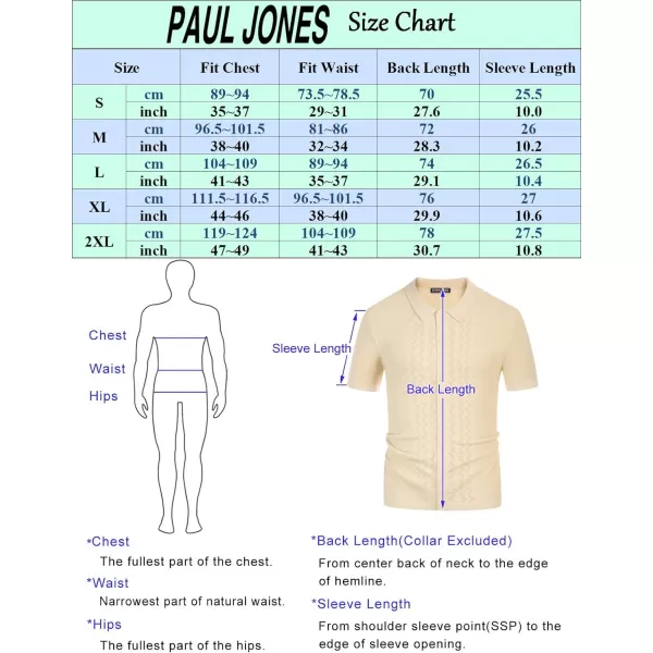 PJ PAUL JONES Men's Polo Shirts Breathable Knit Shirt Vintage Knitted Shirt Short Sleeve Hollowed Out Clothing
