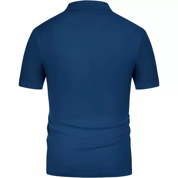 PJ PAUL JONES Men's Polo Shirts Breathable Knit Shirt Vintage Knitted Shirt Short Sleeve Hollowed Out Clothing