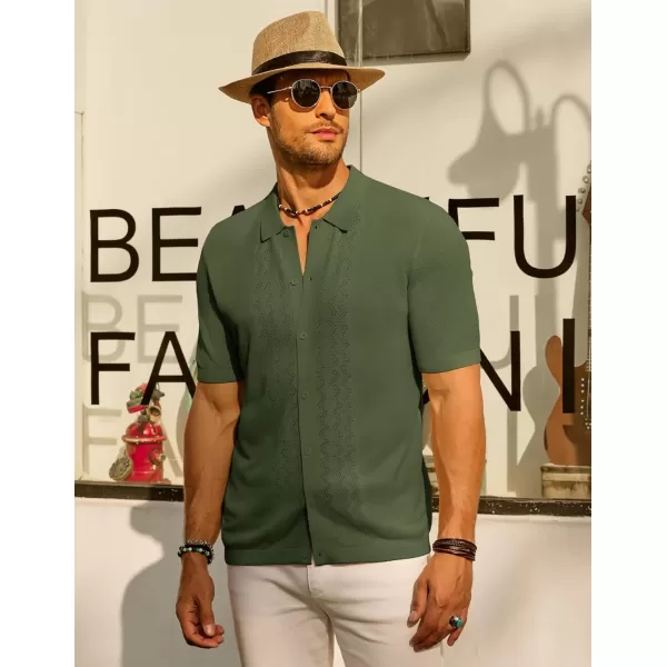 PJ PAUL JONES Men's Polo Shirts Breathable Knit Shirt Vintage Knitted Shirt Short Sleeve Hollowed Out Clothing