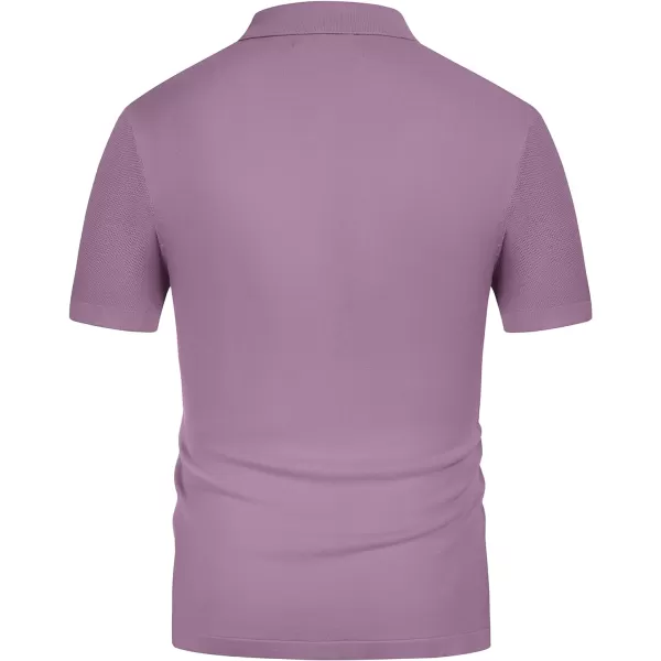 PJ PAUL JONES Men's Polo Shirts Breathable Knit Shirt Vintage Knitted Shirt Short Sleeve Hollowed Out Clothing