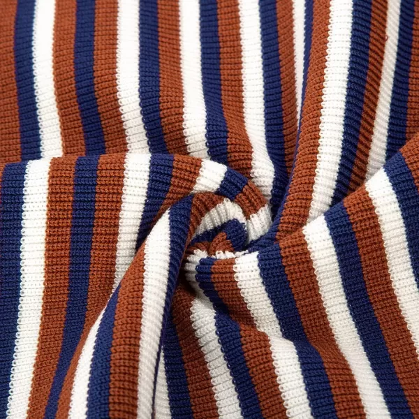 PJ PAUL JONES Men's Polo Shirts Retro Knit Shirt Vintage Striped Shirt