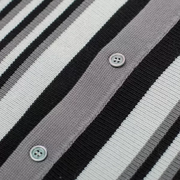PJ PAUL JONES Men's Polo Shirts Retro Knit Shirt Vintage Striped Shirt
