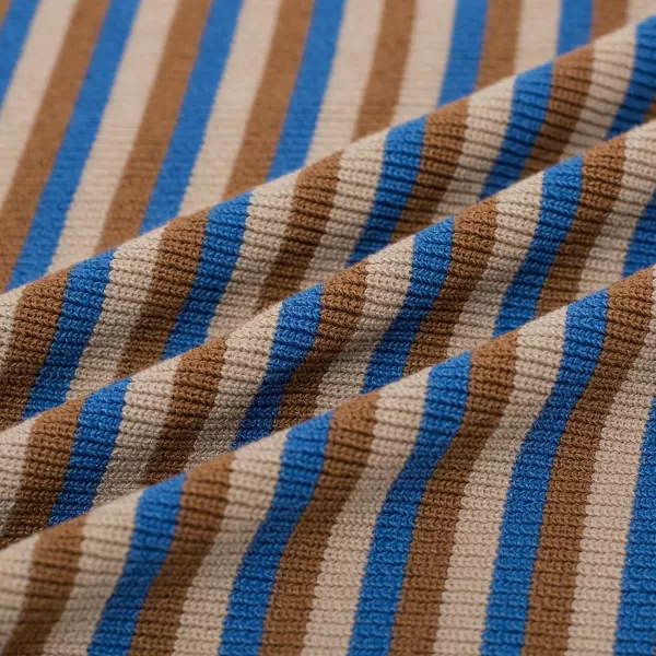 PJ PAUL JONES Men's Polo Shirts Retro Knit Shirt Vintage Striped Shirt