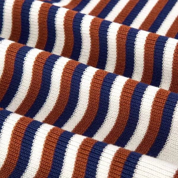 PJ PAUL JONES Men's Polo Shirts Retro Knit Shirt Vintage Striped Shirt