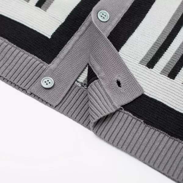 PJ PAUL JONES Men's Polo Shirts Retro Knit Shirt Vintage Striped Shirt