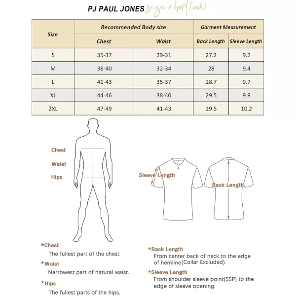PJ PAUL JONES Men's Polo Shirts Short Sleeve Breathable Hollow Out Knit Textured Casual Shirts