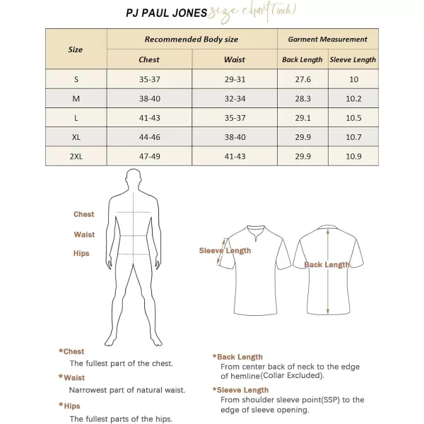 PJ PAUL JONES Mens Polo Shirts Short Sleeve Knit Wavy Textured Solid Casual Golf Shirts
