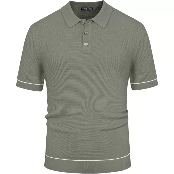 PJ PAUL JONES Mens Polo Shirts Short Sleeve Textured Knit Polo Shirts