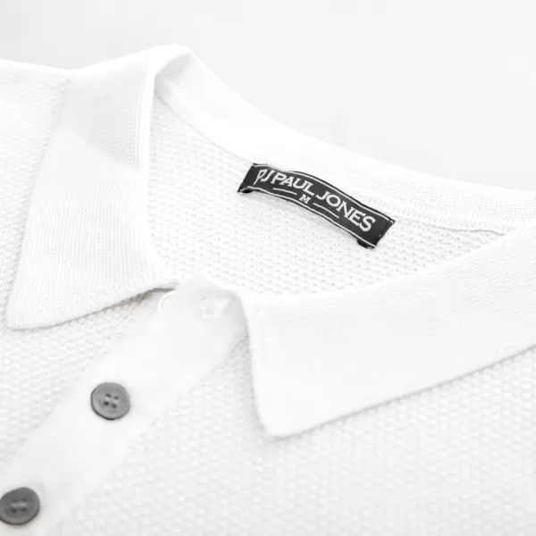 PJ PAUL JONES Mens Polo Shirts Short Sleeve Textured Knit Polo Shirts