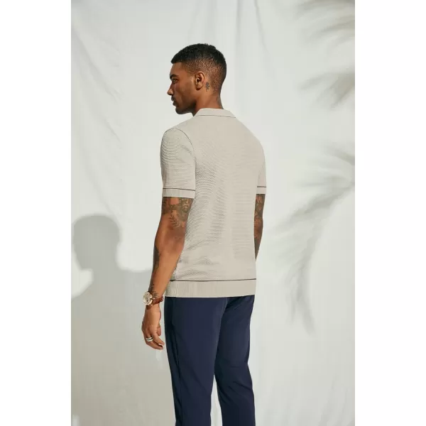PJ PAUL JONES Mens Polo Shirts Short Sleeve Textured Knit Polo Shirts