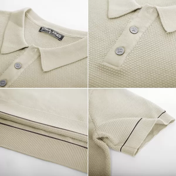 PJ PAUL JONES Mens Polo Shirts Short Sleeve Textured Knit Polo Shirts