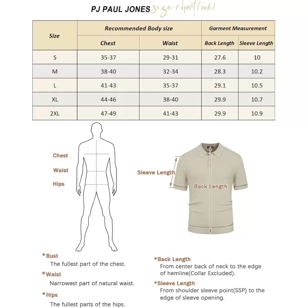 PJ PAUL JONES Mens Polo Shirts Short Sleeve Textured Knit Polo Shirts