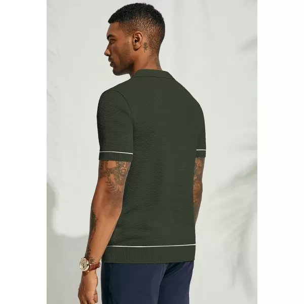 PJ PAUL JONES Mens Polo Shirts Short Sleeve Textured Knit Polo Shirts