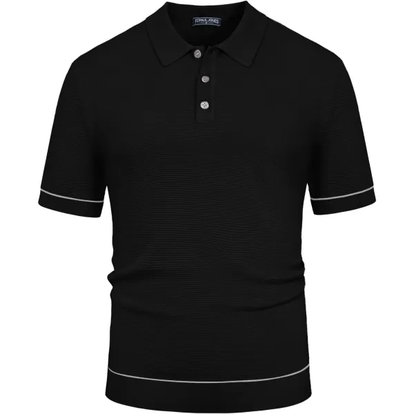 PJ PAUL JONES Mens Polo Shirts Short Sleeve Textured Knit Polo Shirts