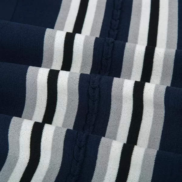 PJ PAUL JONES Mens Polo Shirts Vintage Striped Button Down Knitted Golf Shirts
