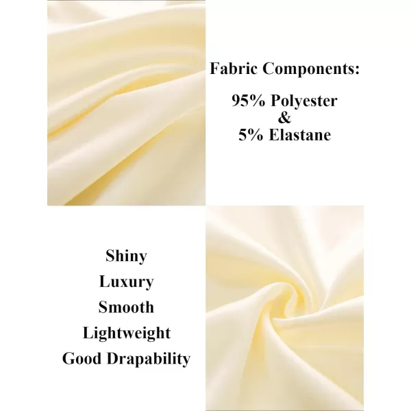 PJ PAUL JONES Men's Shiny Satin Dress Shirts Long Sleeve Button Down Silk Shirt with Bow Tie