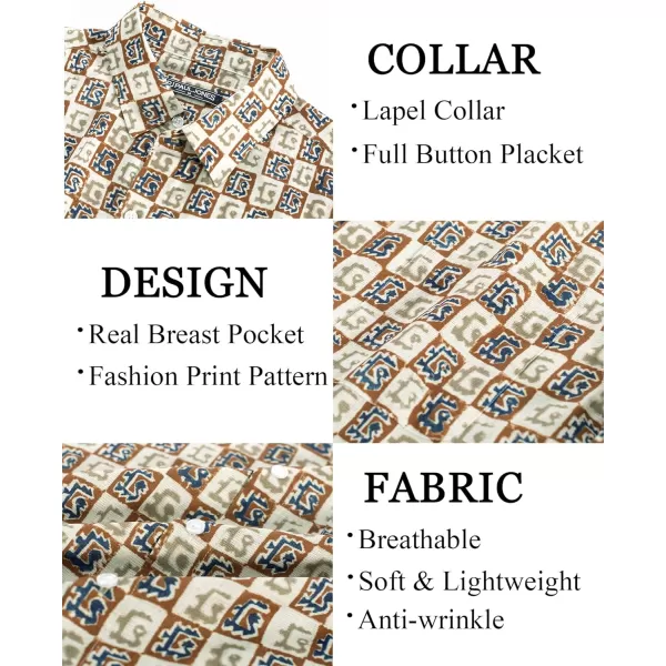 PJ PAUL JONES Mens Shirt Short Sleeve Button Down Tropical Shirts Casual Summer Beach Shirt with Chest Pocket