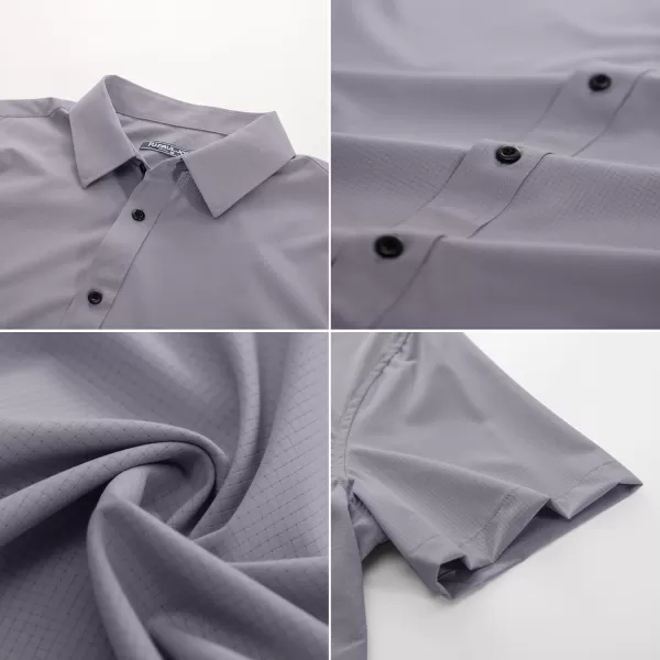 PJ PAUL JONES Mens Short Sleeve Button Down Shirts Wrinkle Free Stretch Dress Shirts for Men Casual Formal Shirt