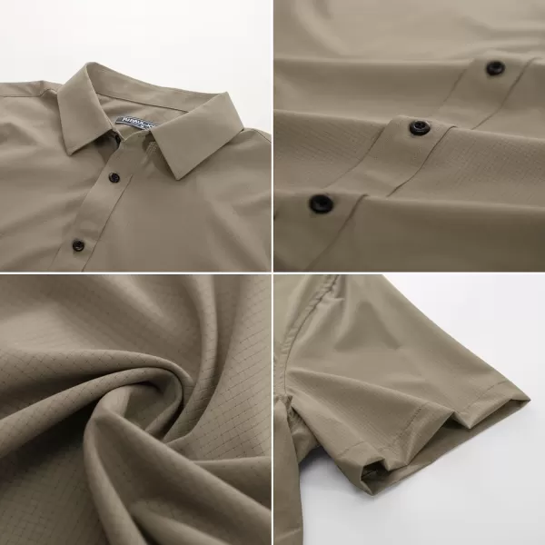 PJ PAUL JONES Mens Short Sleeve Button Down Shirts Wrinkle Free Stretch Dress Shirts for Men Casual Formal Shirt