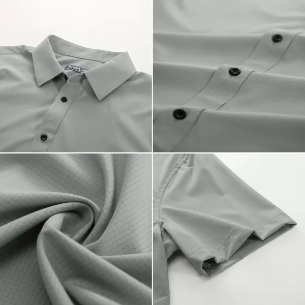 PJ PAUL JONES Mens Short Sleeve Button Down Shirts Wrinkle Free Stretch Dress Shirts for Men Casual Formal Shirt