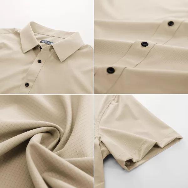 PJ PAUL JONES Mens Short Sleeve Button Down Shirts Wrinkle Free Stretch Dress Shirts for Men Casual Formal Shirt