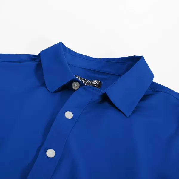 PJ PAUL JONES Mens Short Sleeve Casual Button Down Shirts 4-Way Stretch Travel Dress Shirt