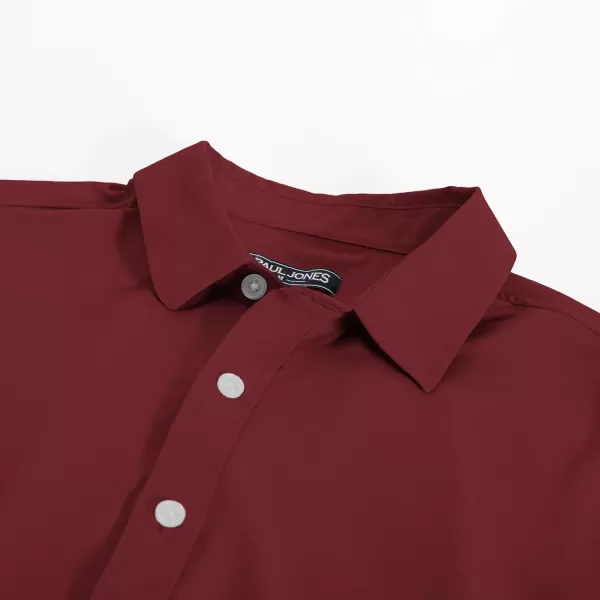 PJ PAUL JONES Mens Short Sleeve Casual Button Down Shirts 4-Way Stretch Travel Dress Shirt