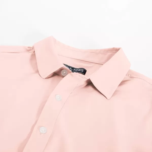 PJ PAUL JONES Mens Short Sleeve Casual Button Down Shirts 4-Way Stretch Travel Dress Shirt