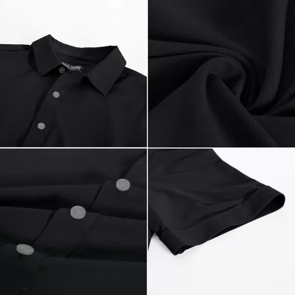 PJ PAUL JONES Mens Short Sleeve Casual Button Down Shirts 4-Way Stretch Travel Dress Shirt
