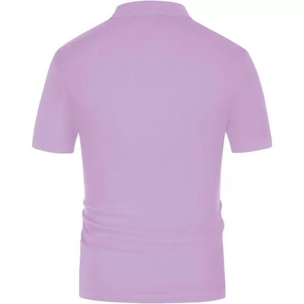 PJ PAUL JONES Mens Short Sleeve Textured Knit Shirt Breathable Button Down Polo Shirt