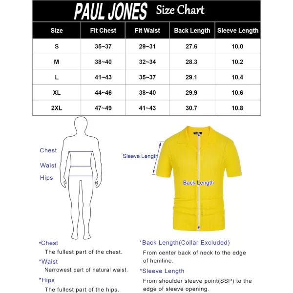 PJ PAUL JONES Mens Short Sleeve Textured Knit Shirt Breathable Button Down Polo Shirt