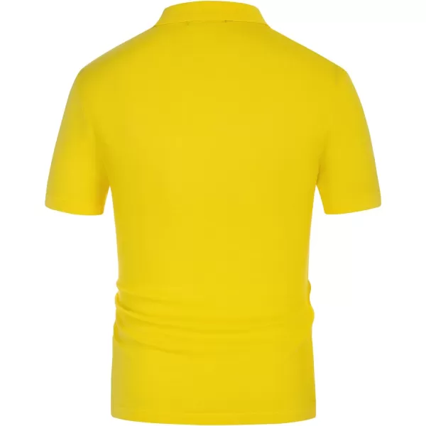 PJ PAUL JONES Mens Short Sleeve Textured Knit Shirt Breathable Button Down Polo Shirt