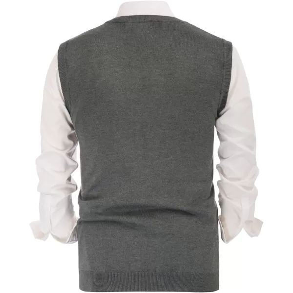 PJ PAUL JONES Men's Soft Argyle Sweater Vest Slim Fit V-Neck Knitted Pullover Vest