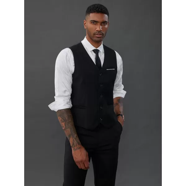 PJ PAUL JONES Mens Suit Vest Casual Business Waistcoat Formal Dress Vest for Wedding