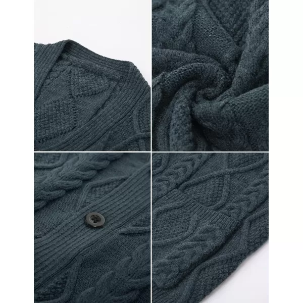 PJ PAUL JONES Men's Sweater Vest V-Neck Sleeveless Cable Knitted Cardigan Vest
