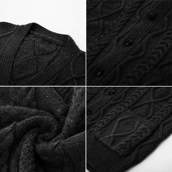 PJ PAUL JONES Men's Sweater Vest V-Neck Sleeveless Cable Knitted Cardigan Vest